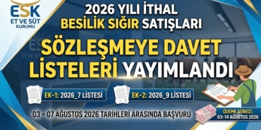 2026 besilik sığır sözleşmeye davet listesi