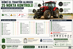 İkinci el traktör alırken motor, şanzıman, hidrolik ve lastik kontrolü