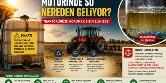 Traktörünüzde “Motorinde Su Var” Denildiyse Hemen Yakıt Aldığınız Yeri Suçlamayın!