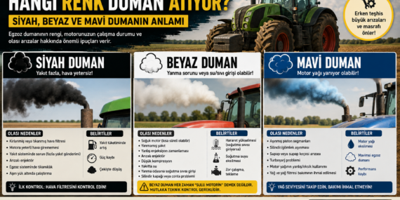 Traktörünüz Hangi Renk Duman Atıyor? Siyah, Beyaz ve Mavi Duman Ne Anlama Gelir?